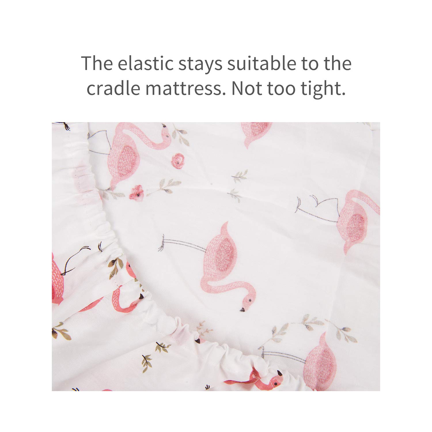 ALVABABY Changing Pad Covers 2pack 100% Organic Cotton Soft and Light Baby Cradle Mattress for Boys and Girls 2TWCZ08 - Image 3